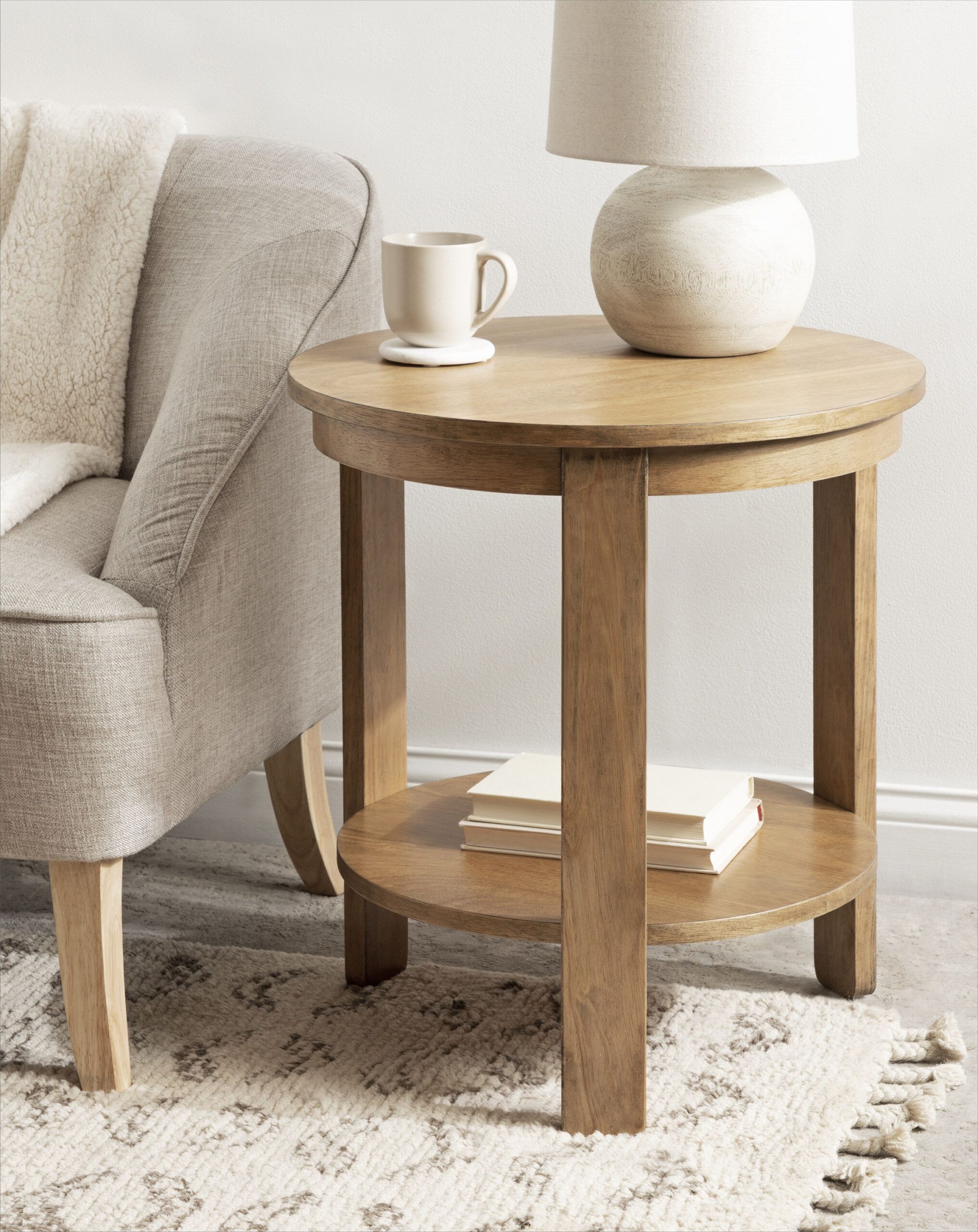 Wade Logan® Casiah Round Living Room Side Table &Amp; Reviews | Wayfair throughout