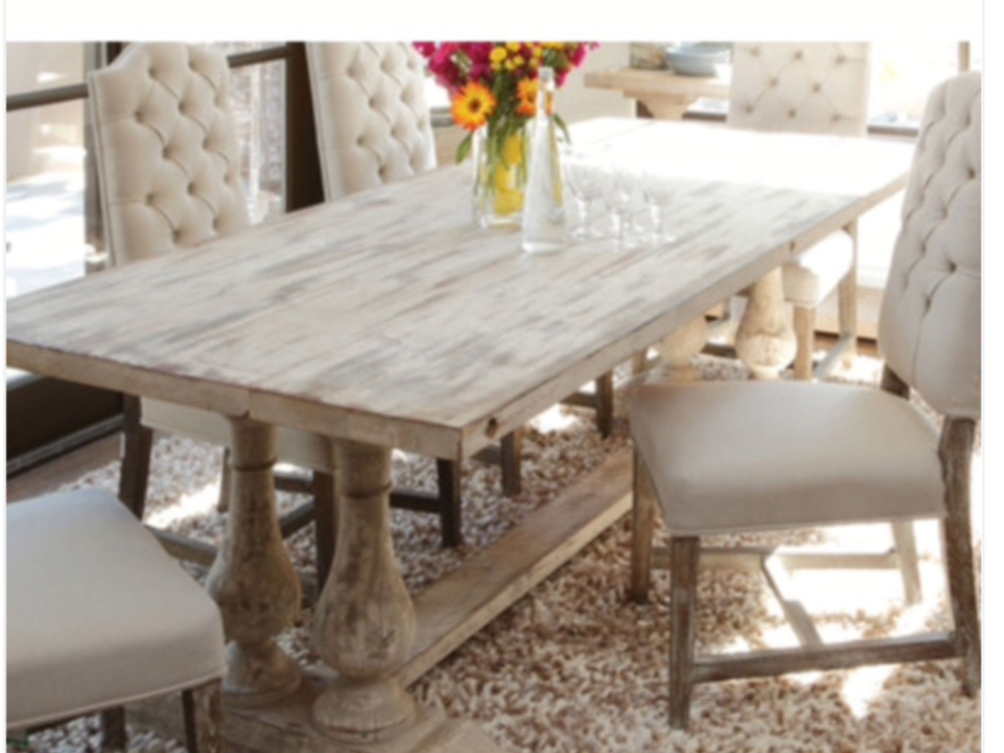 Designing with a Highland Distressed White Solid Reclaimed Wood Dining Table