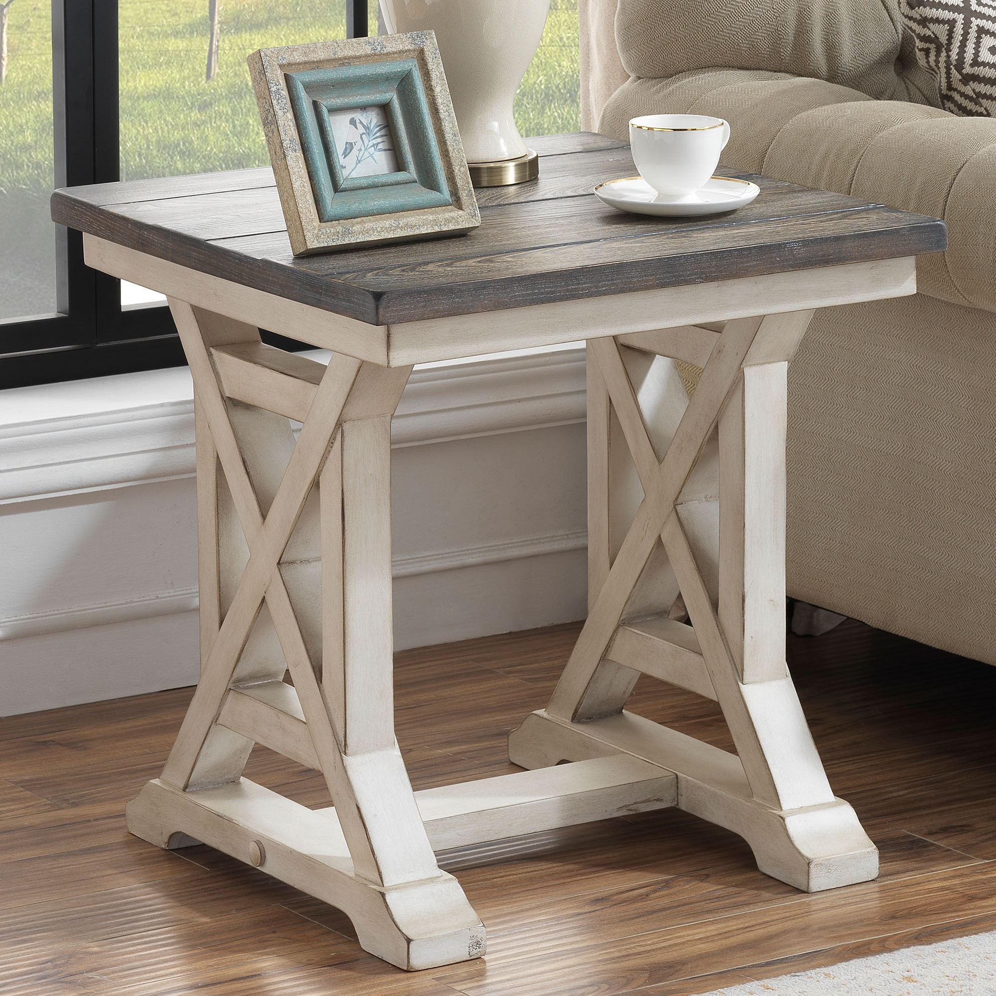 White Farmhouse Living Room End Tables At Tracy Messier Blog throughout Smart Living Solutions How Farmhouse End Tables Transform Tiny Homes