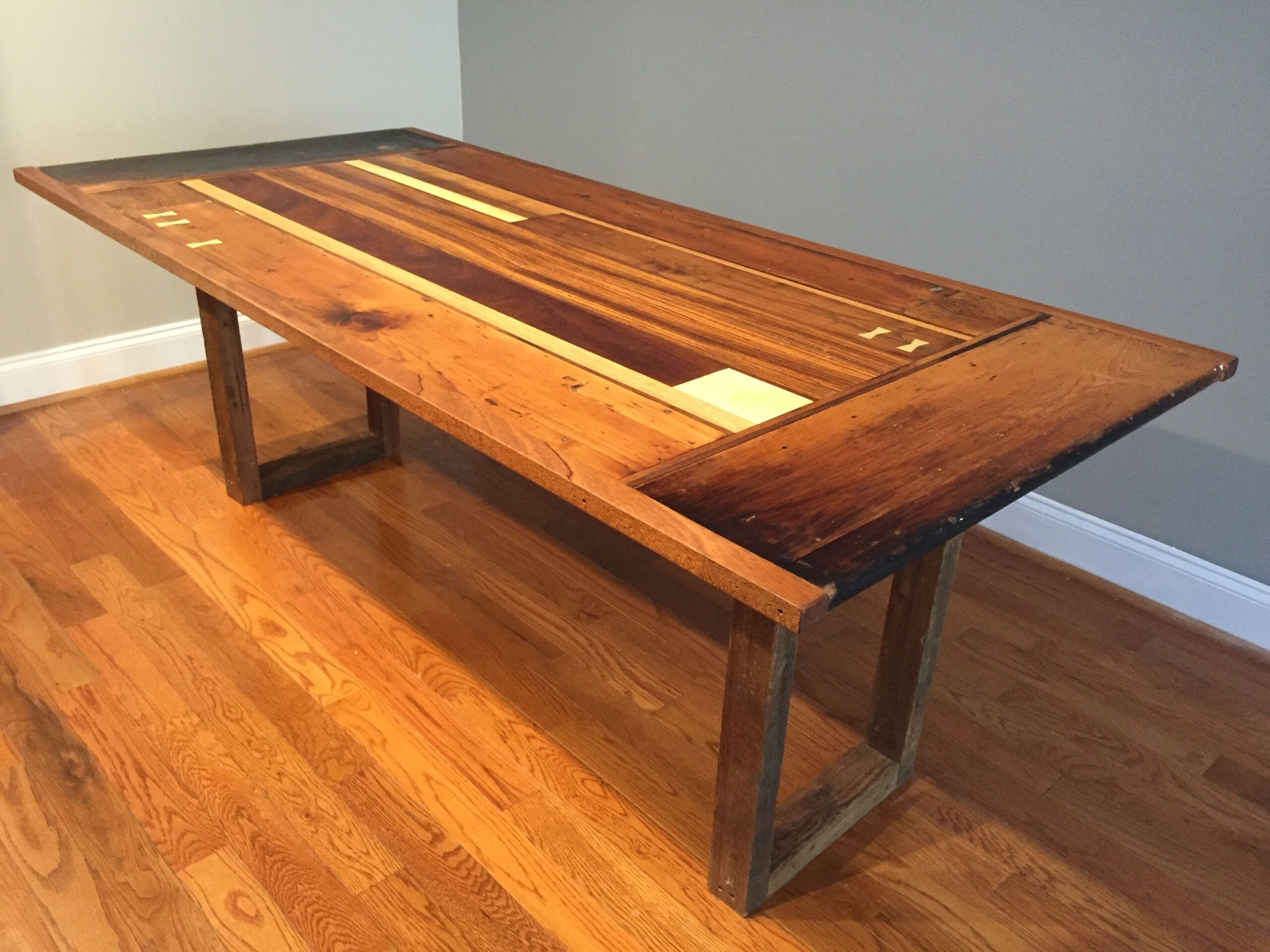 Wooden Dining Table with regard to Designing with a Highland Distressed White Solid Reclaimed Wood Dining Table