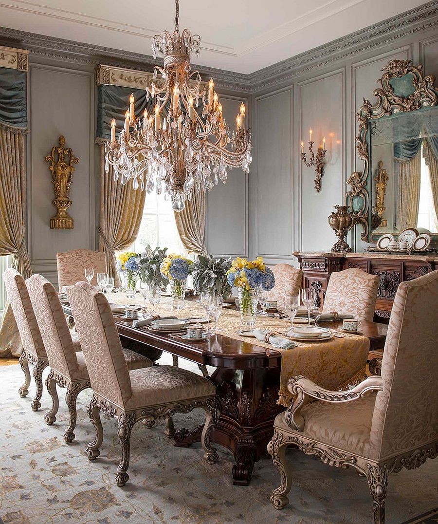 10 Formal Dining Room Decor Ideas For Timeless Style for Creating a Timeless Dining Space with Rich Dark Walnut and White Slate Table Designs
