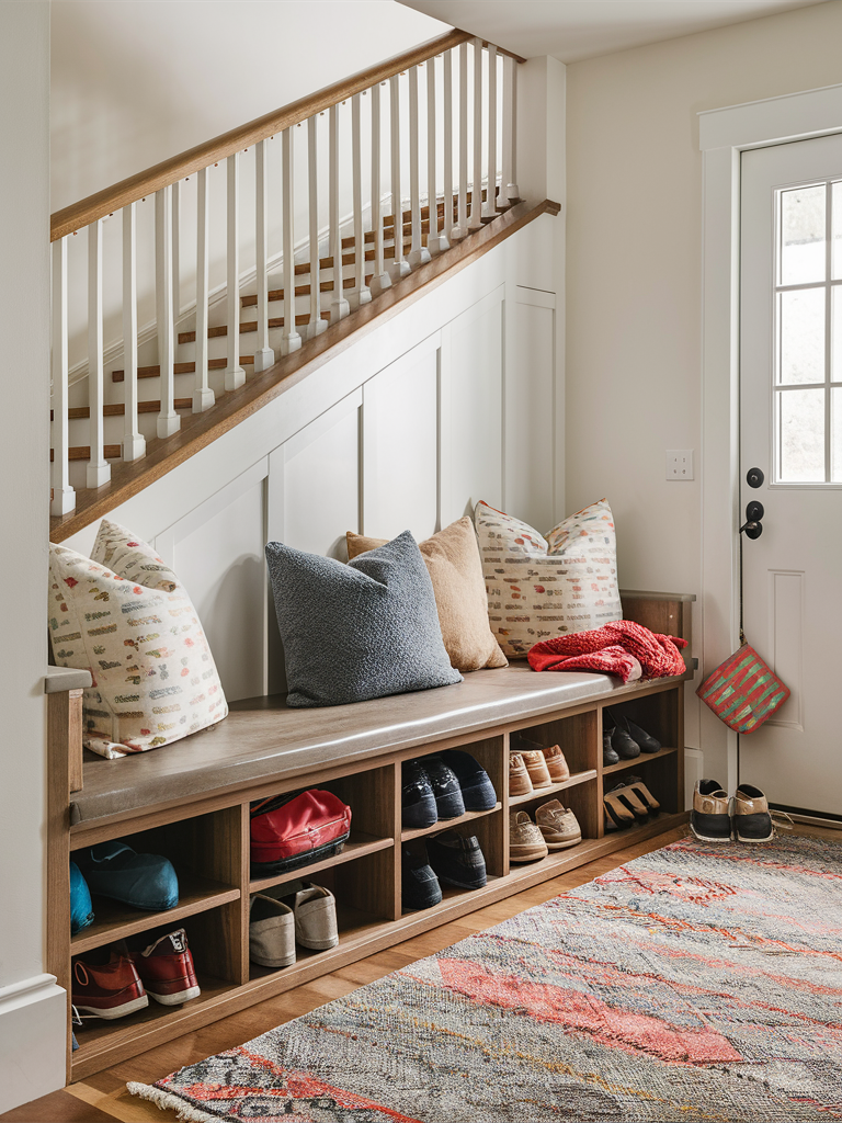 21 Ultra-Chic Entryway Bench Decor Ideas That Will Instantly Elevate ... pertaining to How an Oval Cushioned Bench Can Elevate Your Entryway or Living Area