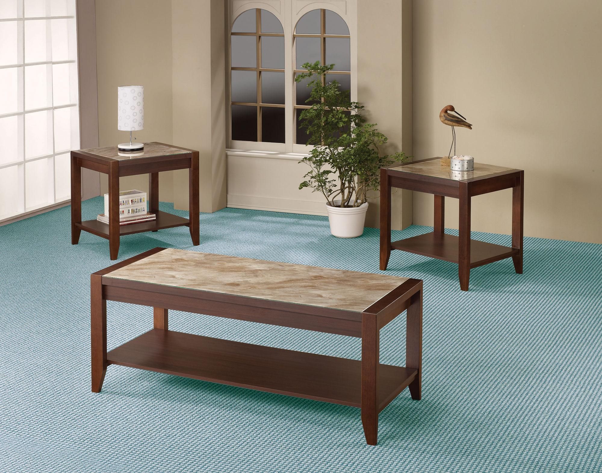 3 Piece Occasional Table Sets Three Piece Occasional Table Set By ... for