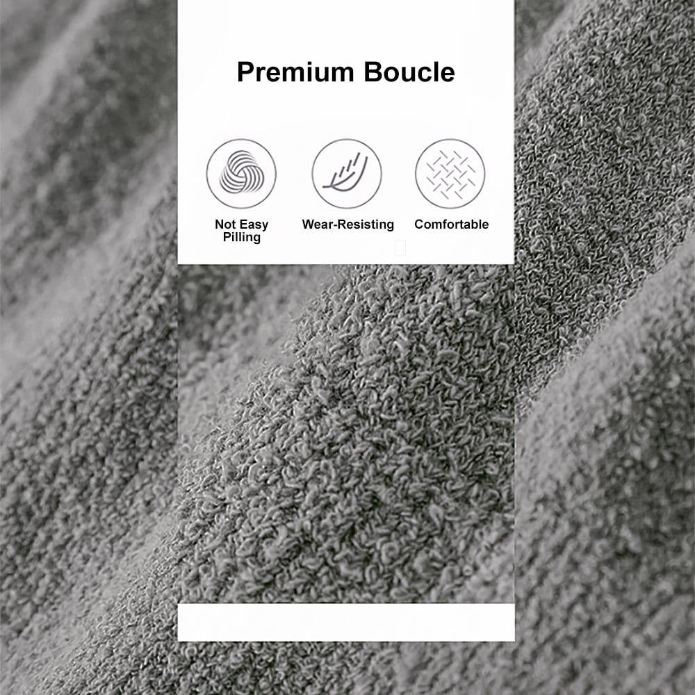 3200Mm U-Shaped Modern Grey Boucle Modular Sectional Sofa For 8 Seaters ... within