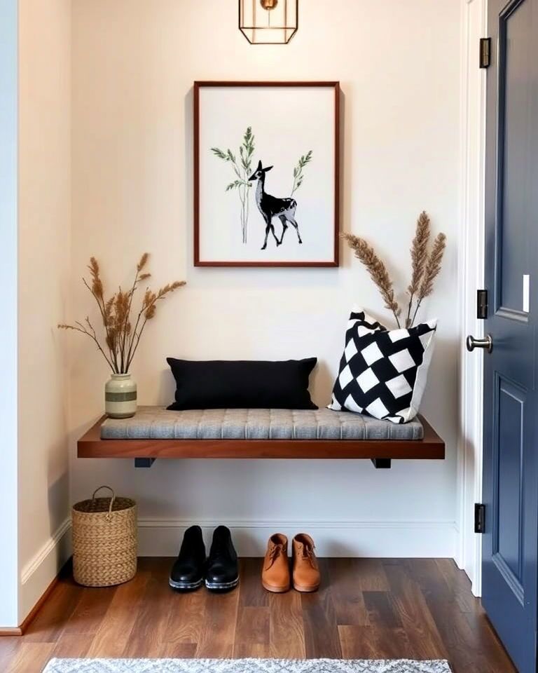 40 Foyer Ideas To Elevate Your Entryway intended for How an Oval Cushioned Bench Can Elevate Your Entryway or Living Area