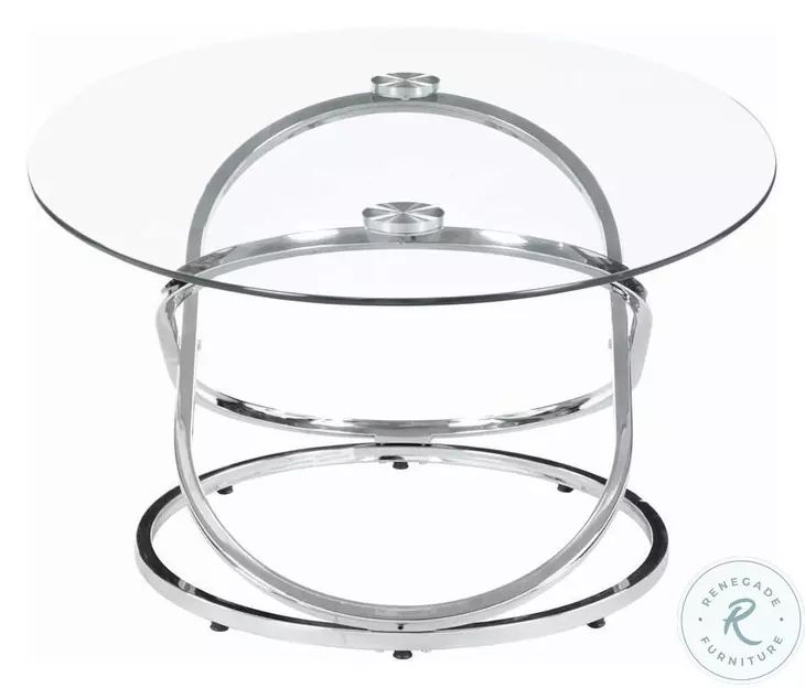722373 Chrome 3 Piece Occasional Table Set From Coaster | Coleman Furniture inside
