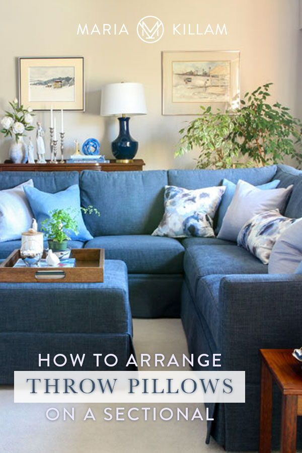 A Shortcut To Arranging Pillows On A Sectional: Before &Amp; After ... intended for Expert Tips for Styling and Arranging Your Chaise Sectional