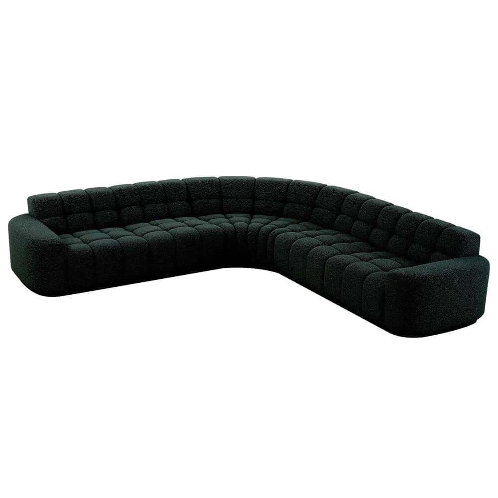 Alessandro Black Boucle Modular Sofa - Avant Garde Furniture for How to Incorporate a Brown Boucle Modular Sofa into Your Home