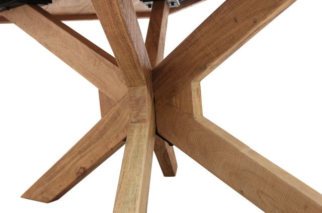 Anaheim Brad Dining Table In Contemporary Natural Finish On Solid Wood ... inside