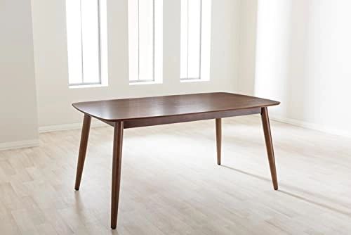 Baxton Studio Flora Mid-Century Modern Dining Table Oak Medium Brown ... throughout