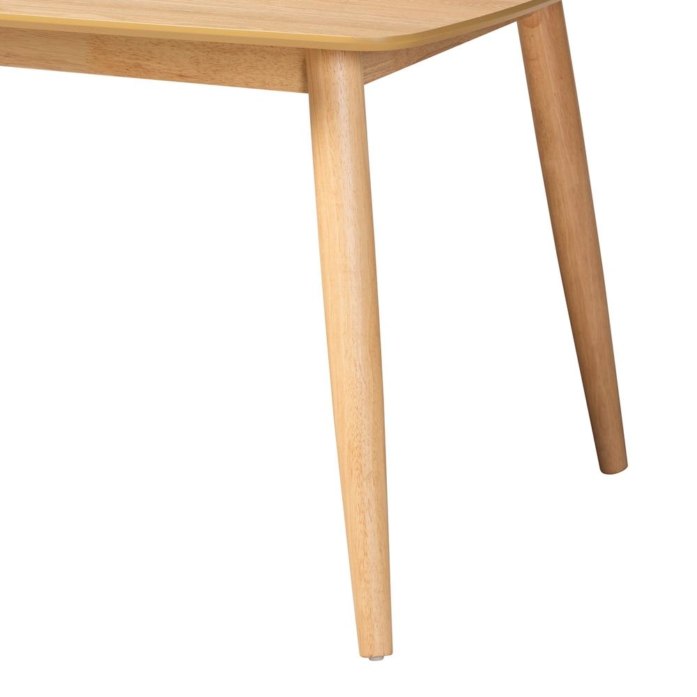 Baxton Studio Flora Mid-Century Modern Natural Oak Finished Wood Dining ... in The Craftsmanship Behind Flora Mid-Century Modern Oak Dining Tables