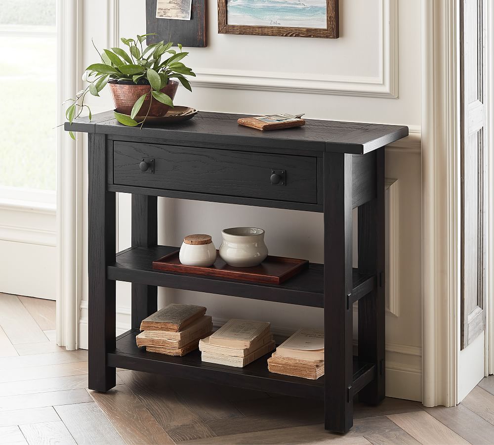 Benchwright Small Space Console Table | Pottery Barn intended for Maximizing Small Spaces How Nesting Console Tables Help