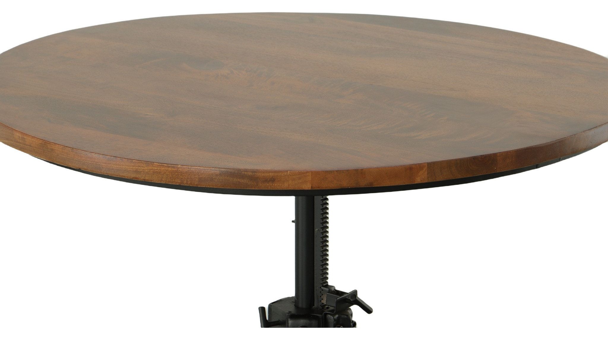 Bentley Adjustable Crank Table - Chestnut Top - Black Base - Industrial ... for