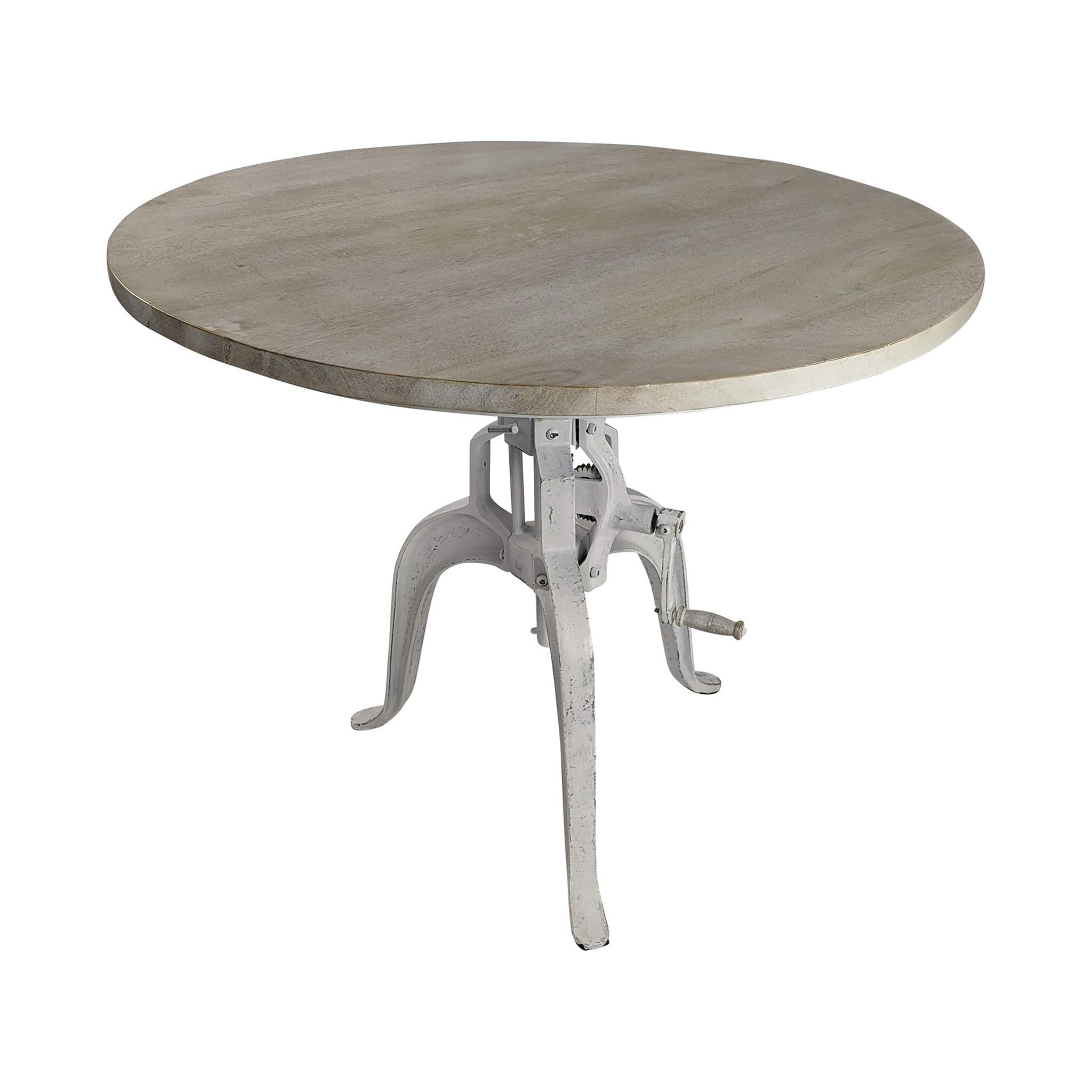 Bentley Adjustable Crank Table Whitewash - Walmart.com in