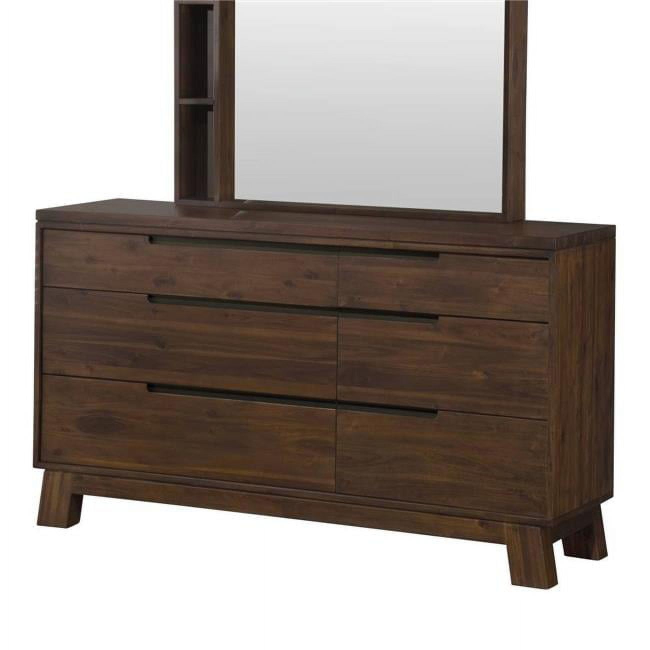 Benzara Bm187822 Wooden Dresser With Spacious Drawers &Amp; Slanted Block ... with