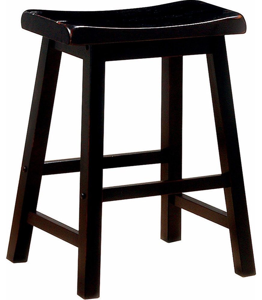 Benzara Bm69425 Wooden Casual Counter Height Stool, Dark Brown, Set Of ... regarding