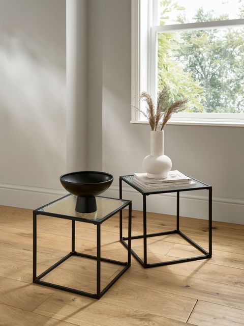 Why Black Fluted Glass Nesting Tables are a Versatile Decor Choice