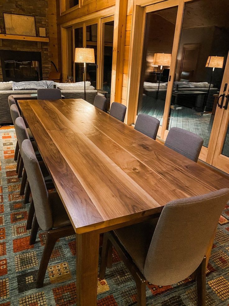 Black Walnut Dining Table Large Walnut Farmhouse Table Solid - Etsy ... within