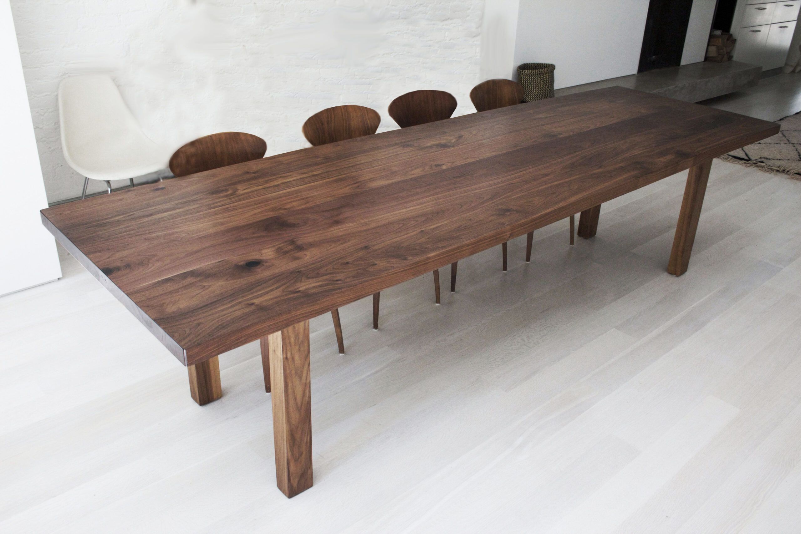 Buy Custom Solid Walnut Dining Table, Made To Order From Withers And ... throughout Creating a Timeless Dining Space with Rich Dark Walnut and White Slate Table Designs
