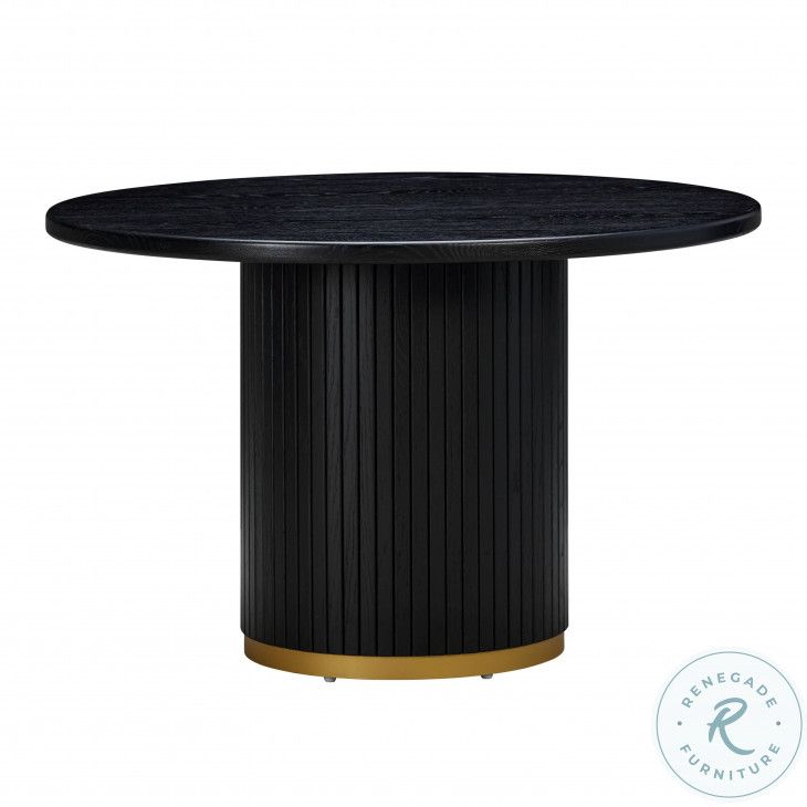 Chelsea Black Oak Round Dining Room Set From Tov | Coleman Furniture for Styling Your Home Around the Sophisticated Chelsea Black Oak Dining Table