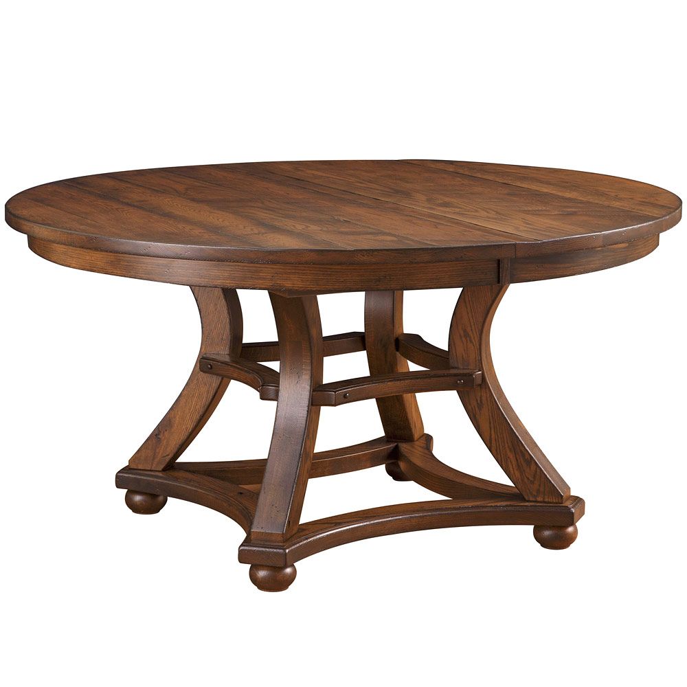 Chelsea Round Amish Dining Table - Handcrafted | Cabinfield pertaining to Designing with the Chelsea Oak Round Dining Table a Natural Touch