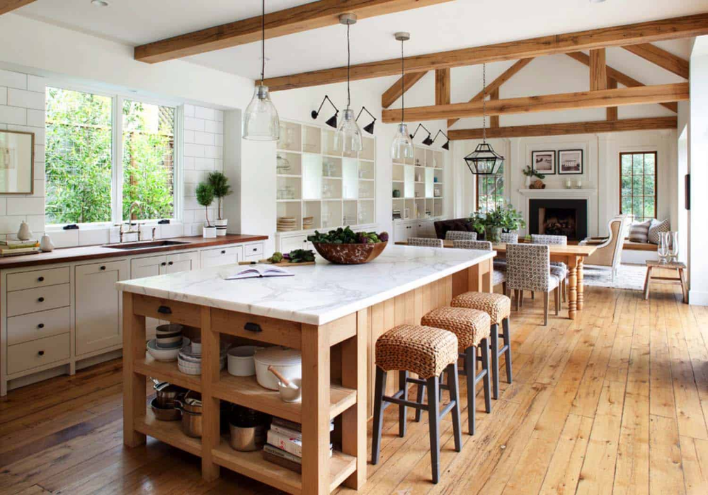 Chic Modern Farmhouse Style In Mill Valley, California | Farmhouse ... throughout