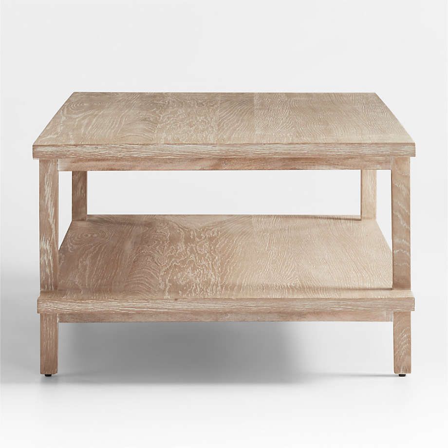 Clairemont Natural Oak Wood 48&quot; Rectangular Coffee Table With Shelf ... intended for Bringing the Outdoors In With a Natural Oak Wood Coffee Table