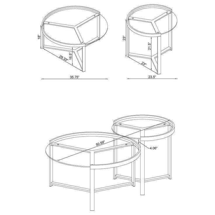 Coaster Delia Coffee Table 708400 | Comfyco | Nesting Coffee Tables ... throughout