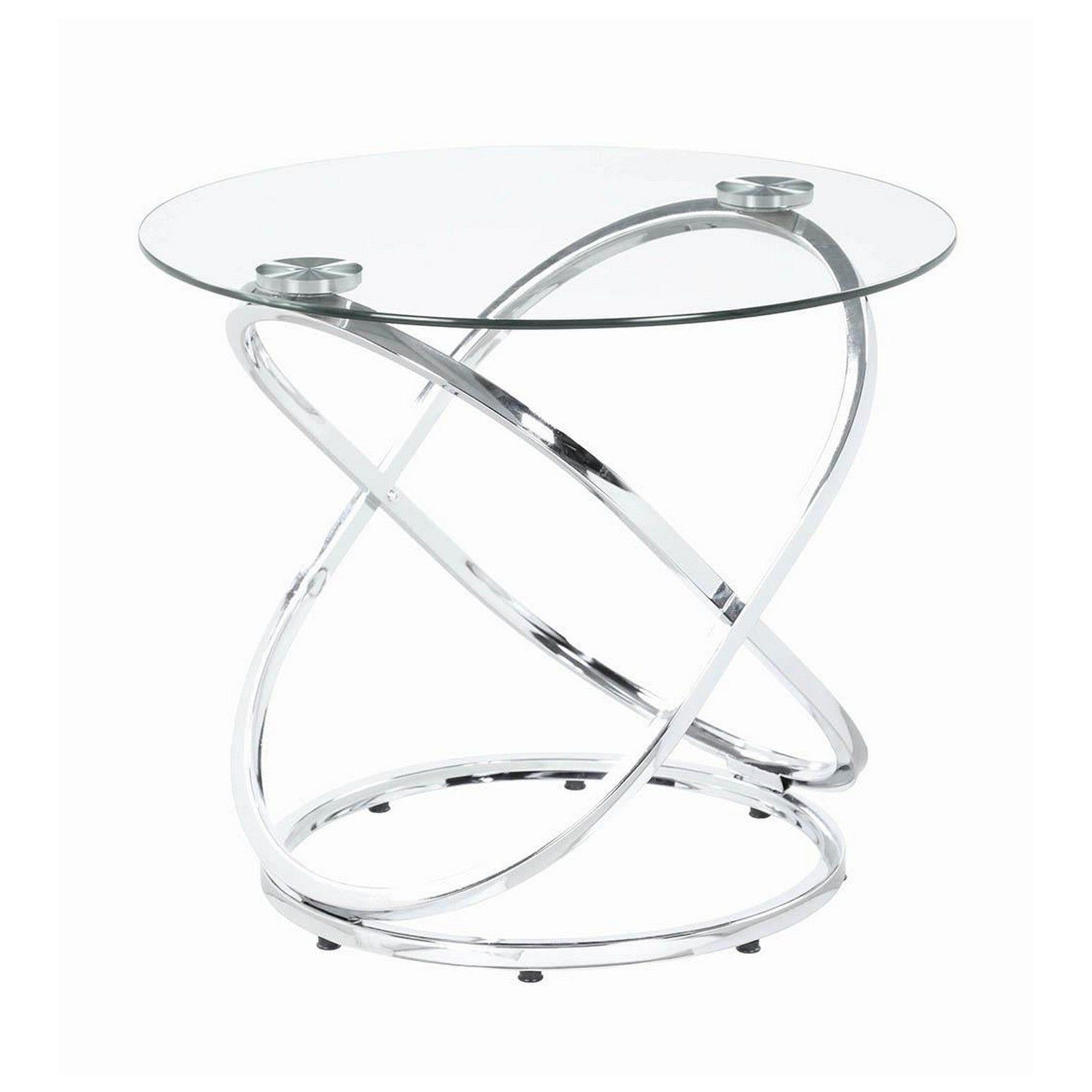 Coaster Warren 3-Piece Occasional Set Chrome And Clear | Clear Coffee ... regarding