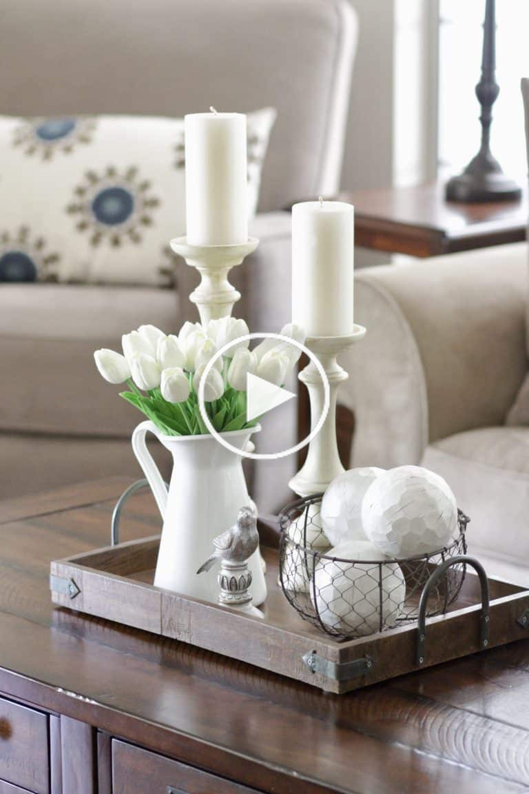 Coffee Table Decor Ideas For A Cozy Living Room - Salvaged Living In ... with