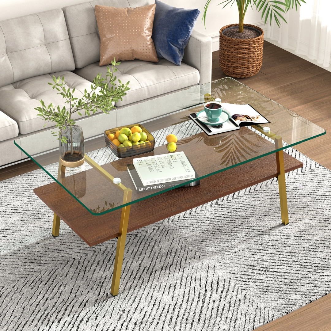 Coffee Tables For Living Room, Coffee Table With Tempered Glass ... for