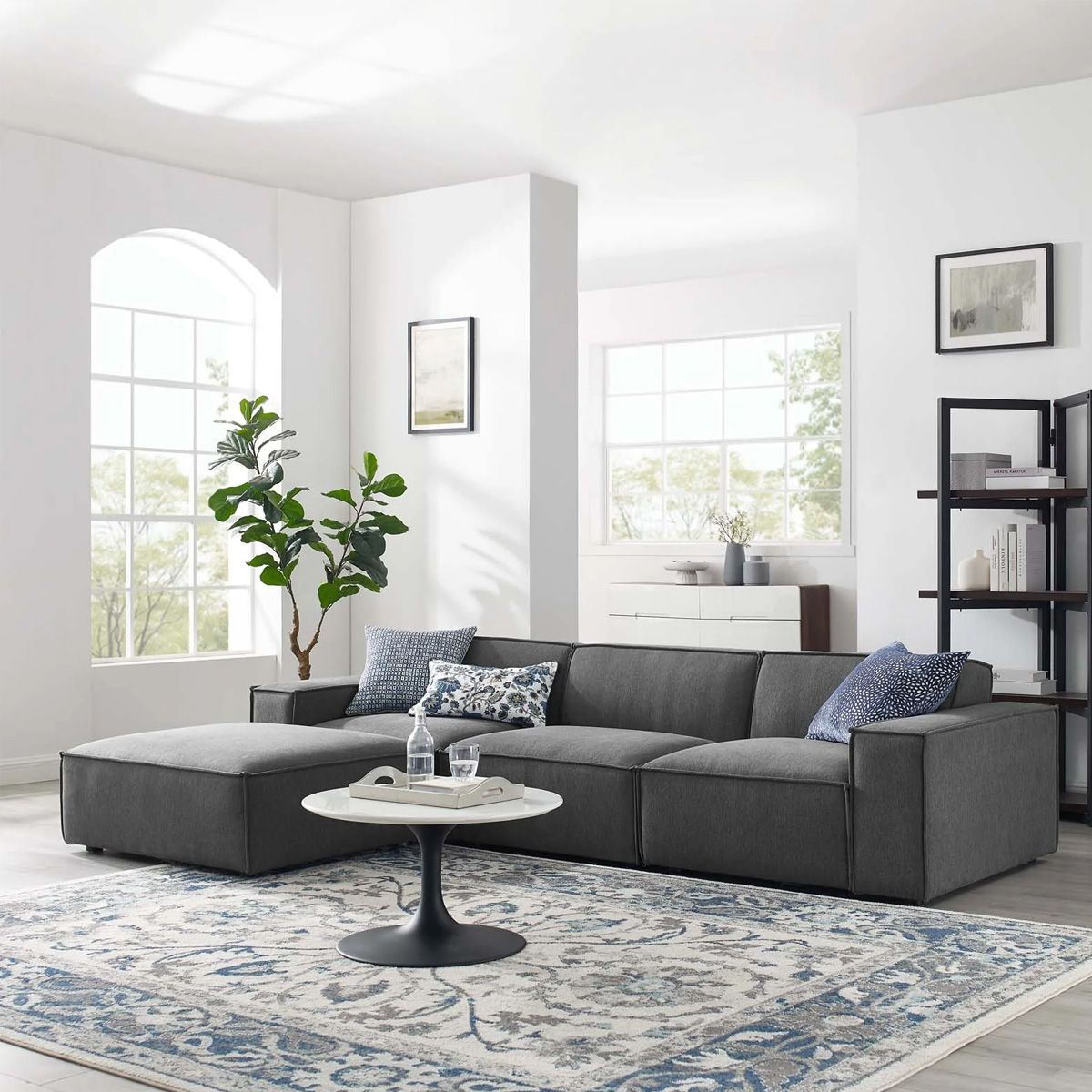 Dark Gray Sectional Sofas pertaining to