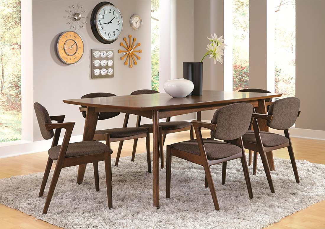 Dark Walnut Dining Table Co351 | Urban Transitional Dining regarding