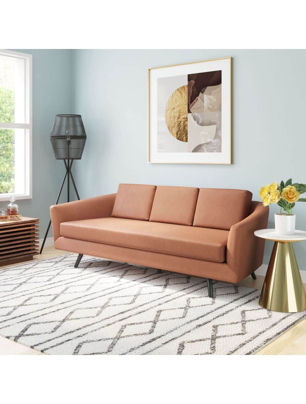 Divinity Brown Sofa By Zuo Modern - Concepts Furniture throughout