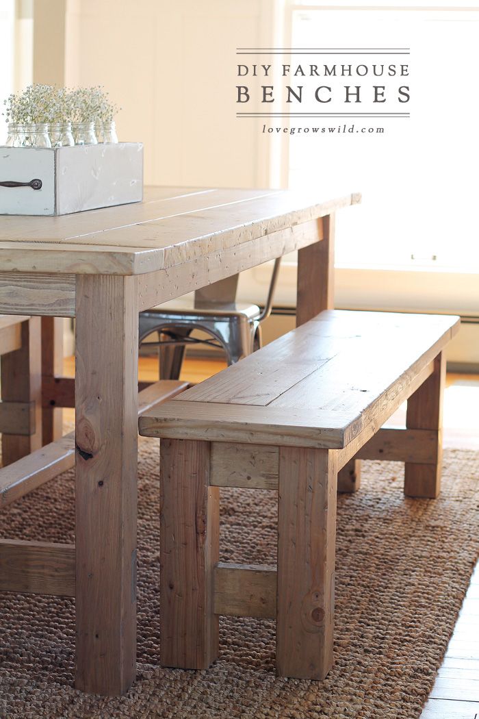 Diy Farmhouse Bench - Love Grows Wild intended for