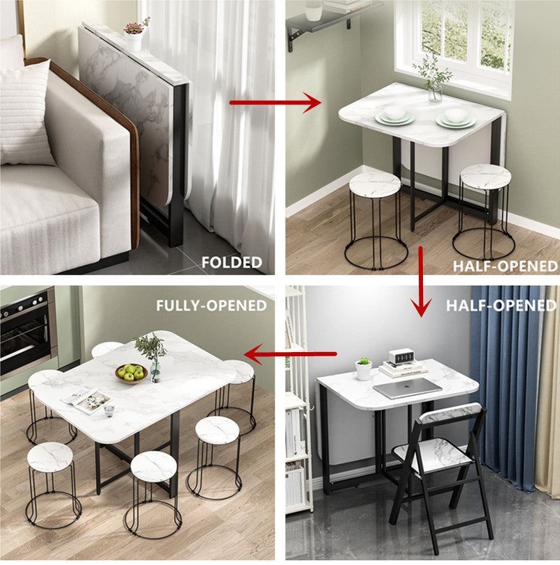 Double Drop Leaf Space Saving Folding Table – Good Idea Products Shop ... throughout The Art of Space-Saving Discover the Abaco Double Drop-Leaf Table