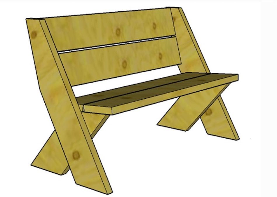 Four Board Outdoor Bench – Free Woodworking Plan.com pertaining to