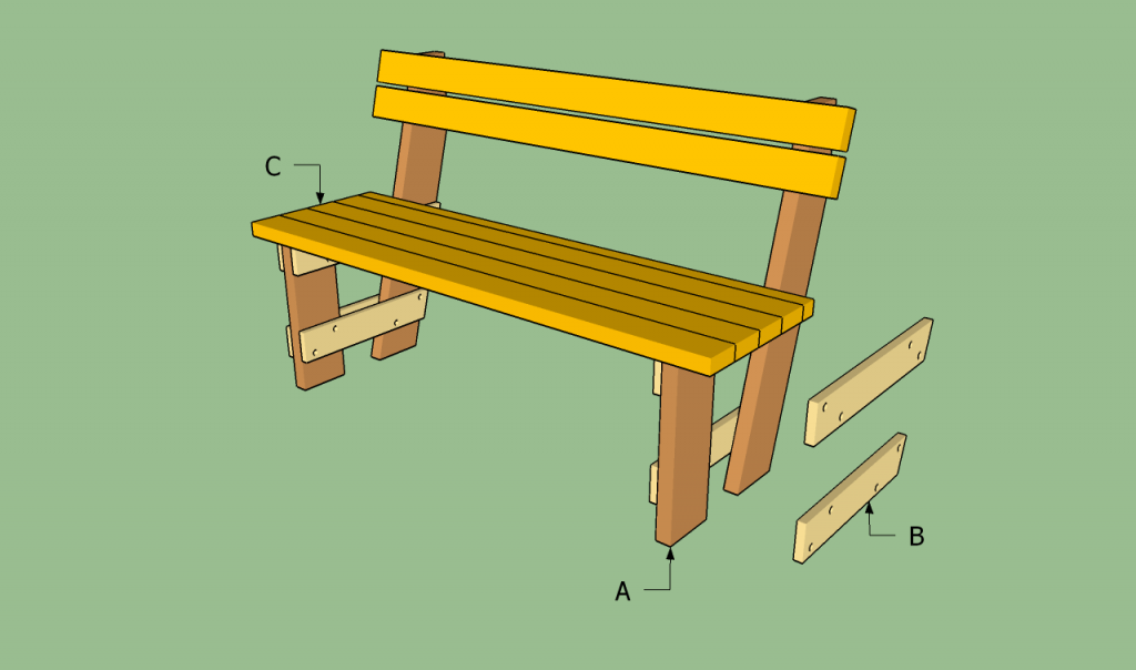 Free Garden Bench Plans | Howtospecialist - How To Build, Step By Step ... for A Practical Guide to Building a 4-Foot Gold Outdoor Bench