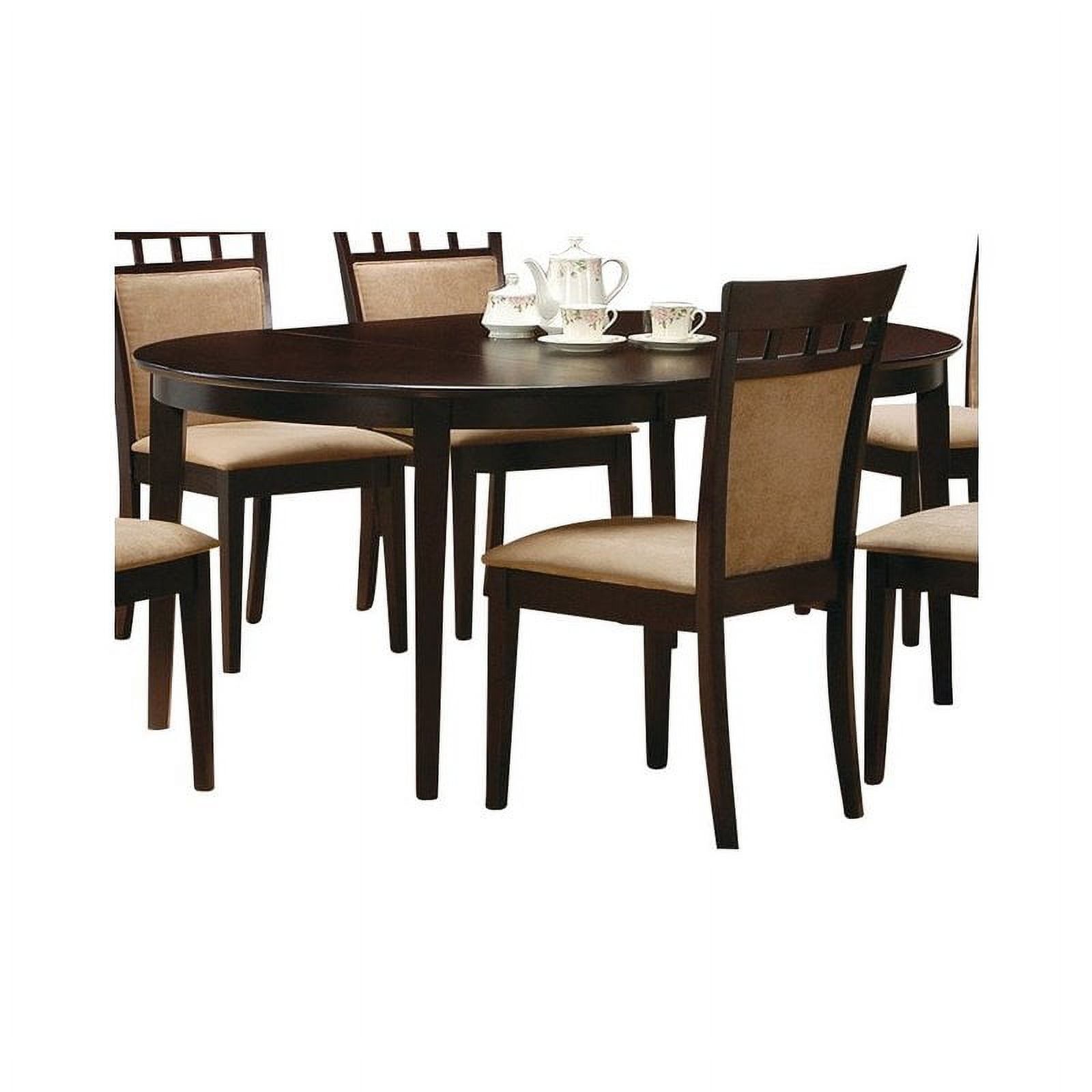 Gabriel Extendable Oval Dining Table In Cappuccino, Made Of Wood ... throughout
