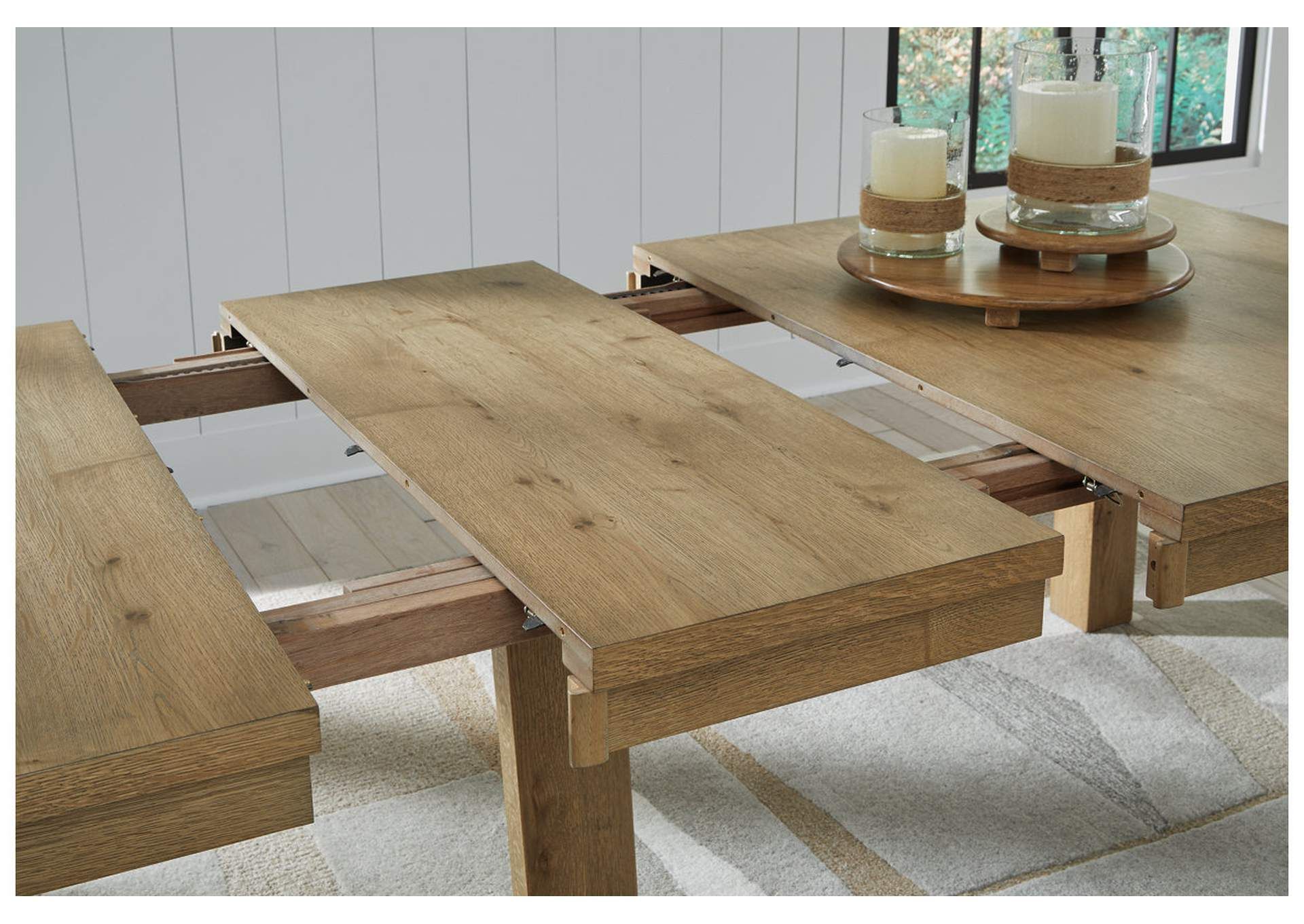 Galliden Dining Extension Table in Crafting Memories Around Your Light Brown Irish Coast Extension Dining Table