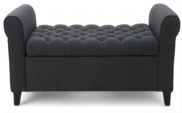 Gewnee Storage Bench - Transitional - Accent And Storage Benches - By ... with Transform Your Entryway with the Versatile Gewnee Linen Storage Bench