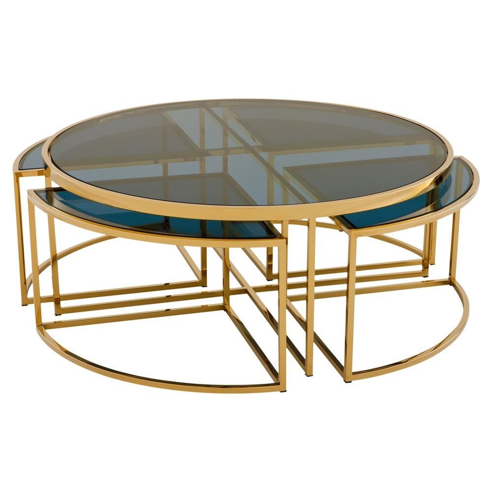 Gold And Glass Nesting Coffee Table At Anna Maxine Blog throughout Styling Tips for Your Gold Glass Nested Coffee Table a Designer's Guide