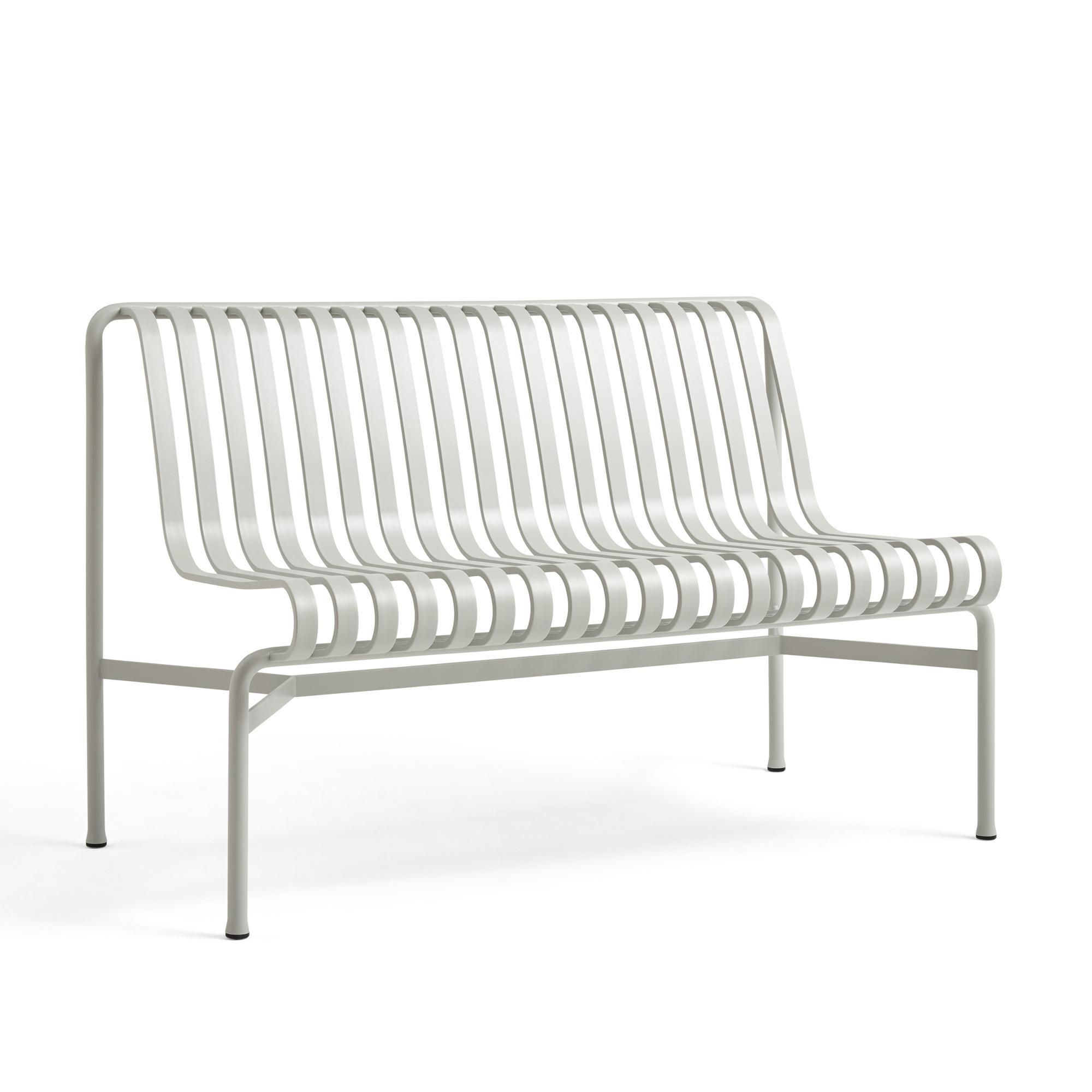 Hay Palissade Dining Bench Sky Gray within