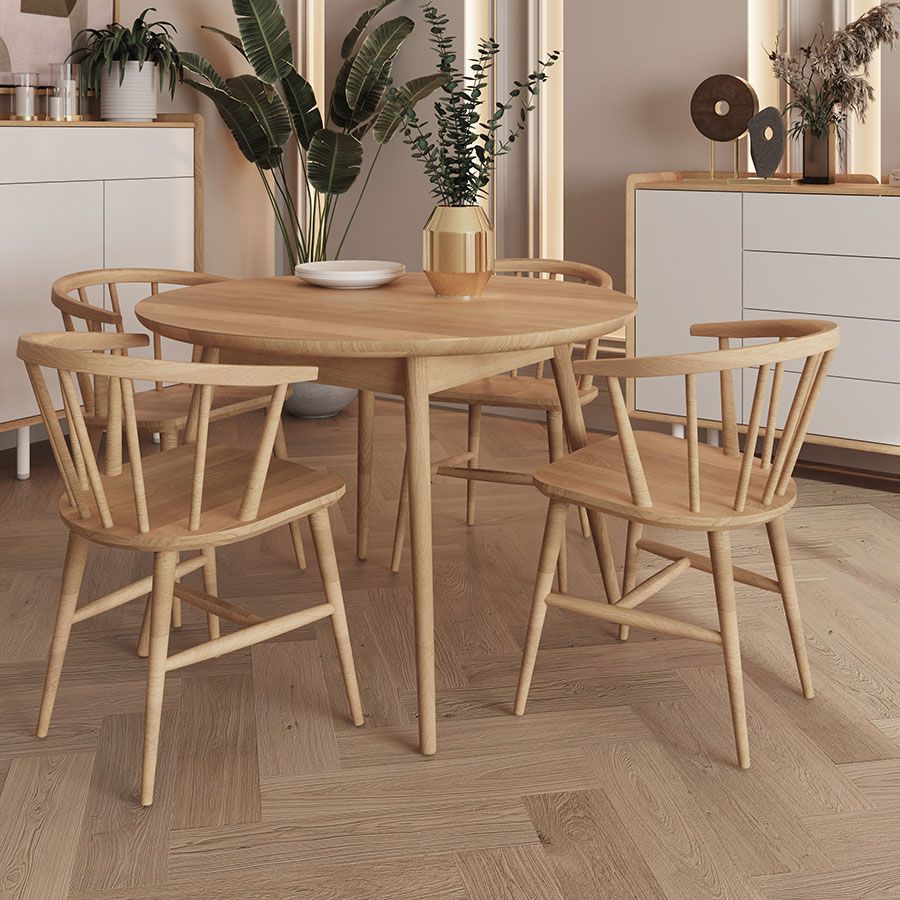 Heysham Round Dining Table | Natural | Oak World with