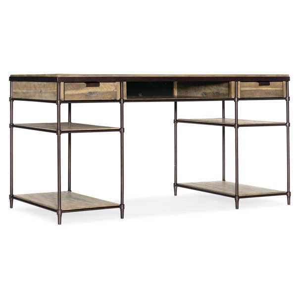 Hooker Furniture St. Armand Solid Wood Top Metal Base Writing Desk ... inside Designing Your Space with the Hooker Furniture St Armand Black Metal and Wood