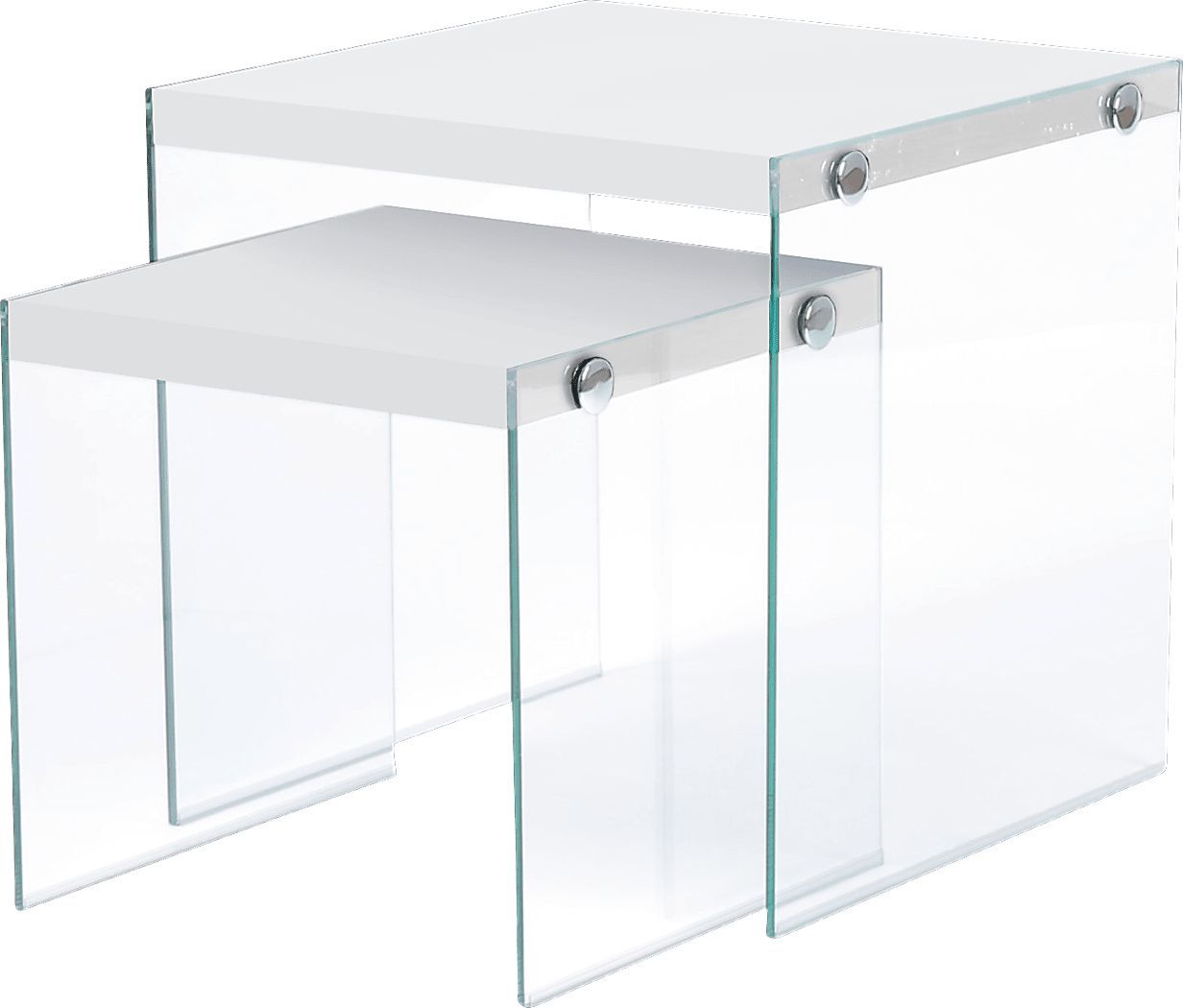 Housely White Colors,White Set Of 2 Nesting Tables | Rooms To Go pertaining to