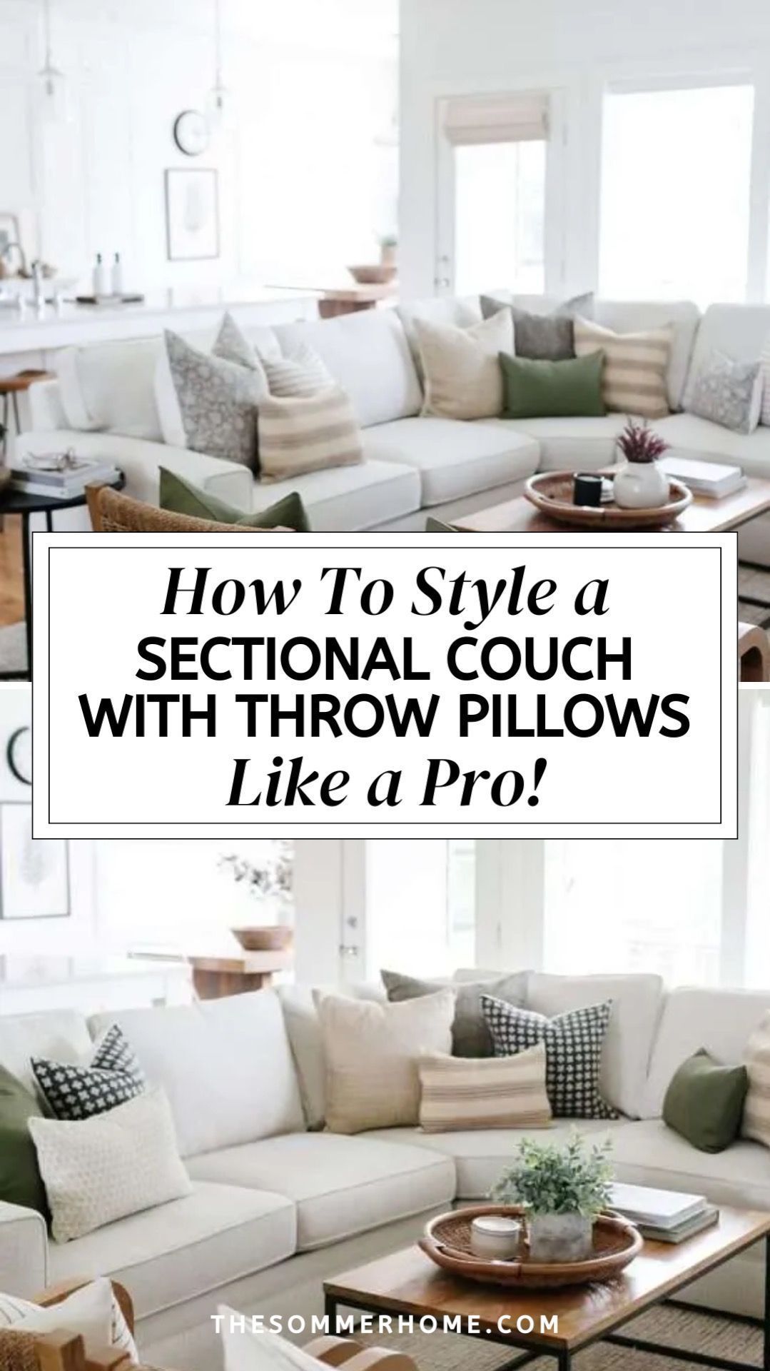 How To Arrange Throw Pillows On A Sectional Couch | Home Decor Tips ... throughout