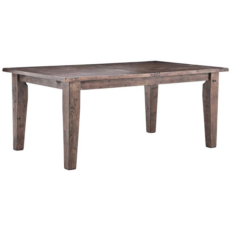 Irish Coast 72"W Sundried Ash Wood Extension Dining Table - #89A74 ... with regard to