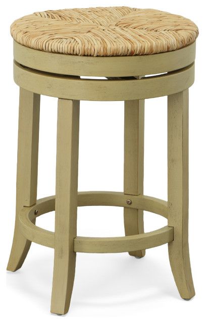 Irving 24" Swivel Rush Seat Counter Stool, Weathered Gray - Tropical ... inside