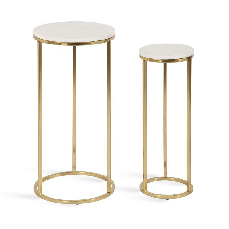 Kate And Laurel Udorie 2 Piece Nesting Table Set, 2 Piece, Gold In 2024 ... pertaining to How to Style Your Living Room with a 2-Piece Gold Nesting Table Set